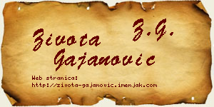 Života Gajanović vizit kartica